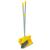 Lighweight Angle Lobby Dustpan & Brush Set Yellow
