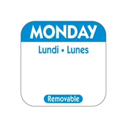 Removable Monday Square Label