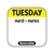 Removable Tuesday Square Label