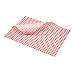 Greaseproof Paper Gingham Red 25x20cm