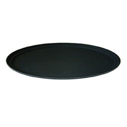 Oval Black Non Slip Tray 67.4x55.5x3.3CM