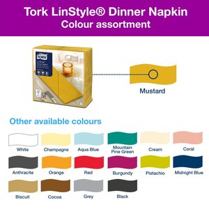 Tork LinStyle Dinner Napkin 1 Ply Mustard 39CM
