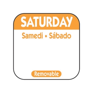 Saturday Removable Label 1x1"