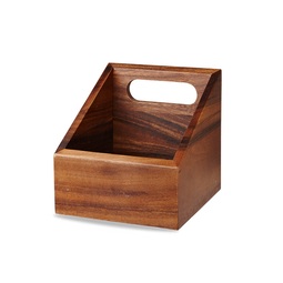 Wood Square Medium Wooden Carrier 6"