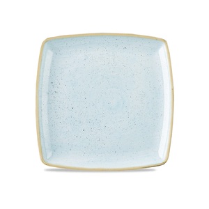 Stonecast Deep Square Plate Duck Egg Blue 10.25"