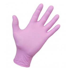 Powder Free Nitrile Gloves Pink Small