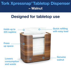 TORK Xpressnap Tabletop Dispenser Walnut