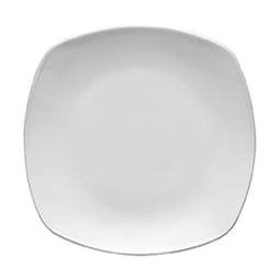 Superwhite Rounded Square Plate 25CM