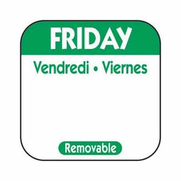Friday Removable Label 1x1"