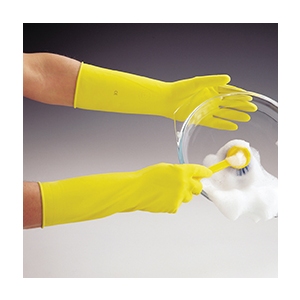 Household Rubber Glove Yellow Medium Pack 12