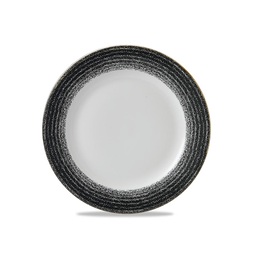 Studio Prints Homespun Evolve Coupe Plate Charcoal Black 11.25"