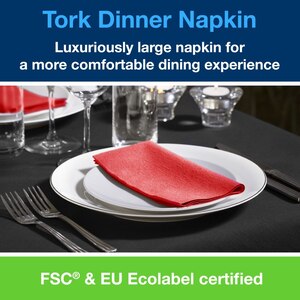 Tork Dinner Napkin 2Ply Red 39CM