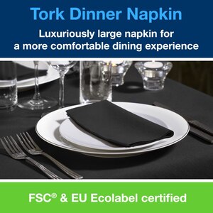 Tork Dinner Napkin 2Ply Black 39CM
