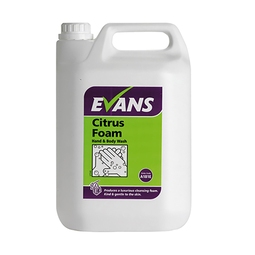 Evans Vanodine Citrus Foam Luxury Hand & Body Wash 5 Litre