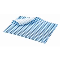 Greaseproof Paper Blue Gingham 25x20"