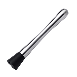 Muddler Stainless Steel With Black Head 21CM 