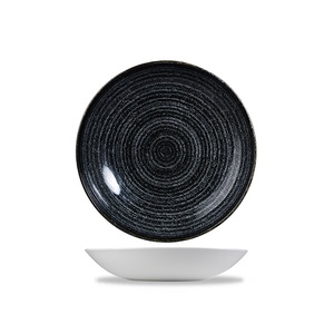 Studio Prints Homespun Evolve Coupe Bowl Charcoal Black 9.75"