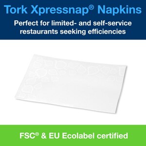 Tork Xpressnap Leaf Design Extra Soft Dispenser Napkin N4 2Ply White