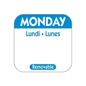 Removable Monday Square Label