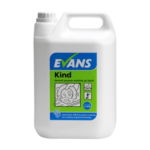 Evans Vanodine Kind Washing Up Liquid & Detergent 5 Litre