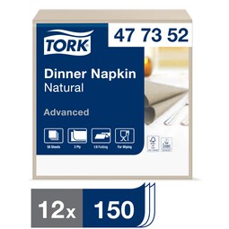 Tork Dinner Napkin 2Ply Natural 39CM