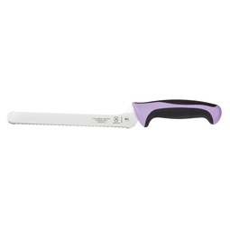 Mercer 8 inch Offset Bread Knife Wavy Edge Purple