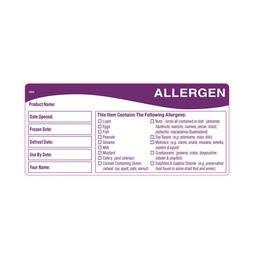 Allergen Shelf Label 96x5MM Roll 500