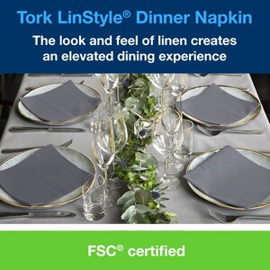 Tork LinStyle Dinner Napkin 1 Ply Grey 39CM