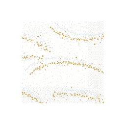 Golden Stardust Napkin White 40CM