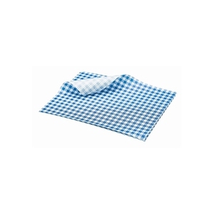Greaseproof Paper Blue Gingham 25x20"