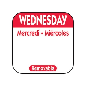 Removable Label Wednesday 1x1"
