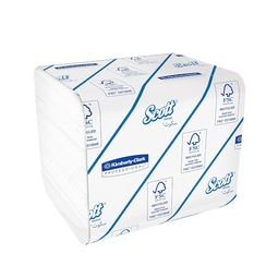 8042 Scott Folded Toilet Tissue White 250 Sheet