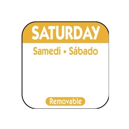 Removable Saturday Square Label