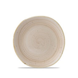 Stonecast Round Trace Plate Nutmeg Cream  11 1/4"