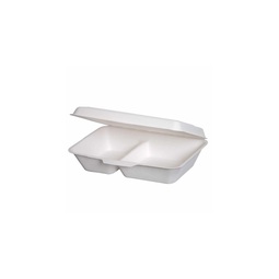 Sustain Bagasse Clamshell 2 Compartments 9x5"