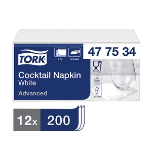TORK 2 Ply 4 Fold Napkin 24CM