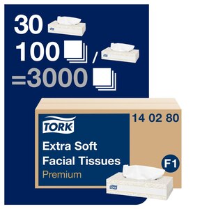 Tork Soft Facial Tissues F1 White Case 3000