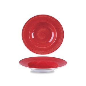 Stonecast Profile Wide Rim Bowl Medium Berry Red 9.4"