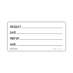 Removable Product Label 2 x4"