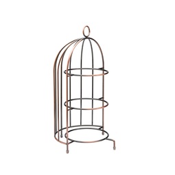 Birdcage Plate Stand 17.5x8.75"