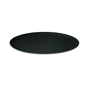 Oval Black Non Slip Tray 67.4x55.5x3.3CM