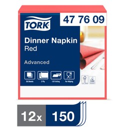 Tork Dinner Napkin 2Ply Red 39CM