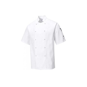 Cumbria Short Sleeve Chef Jacket Small White